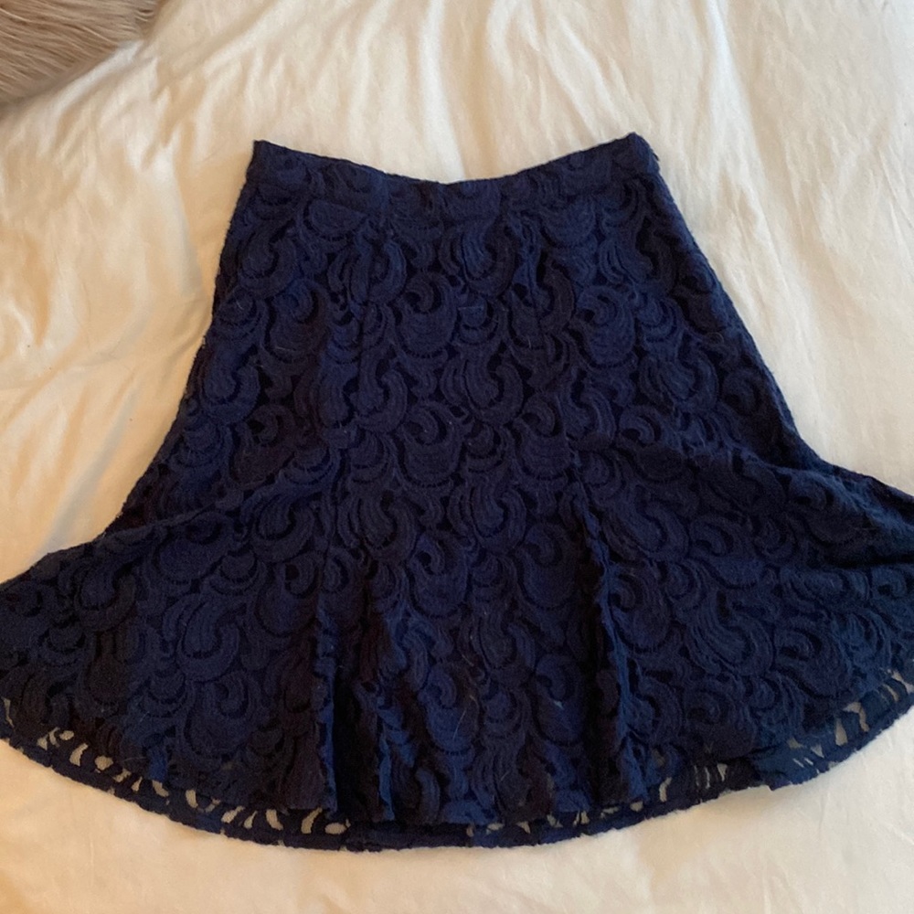 Navy Blue DKNYc lace lined skirt